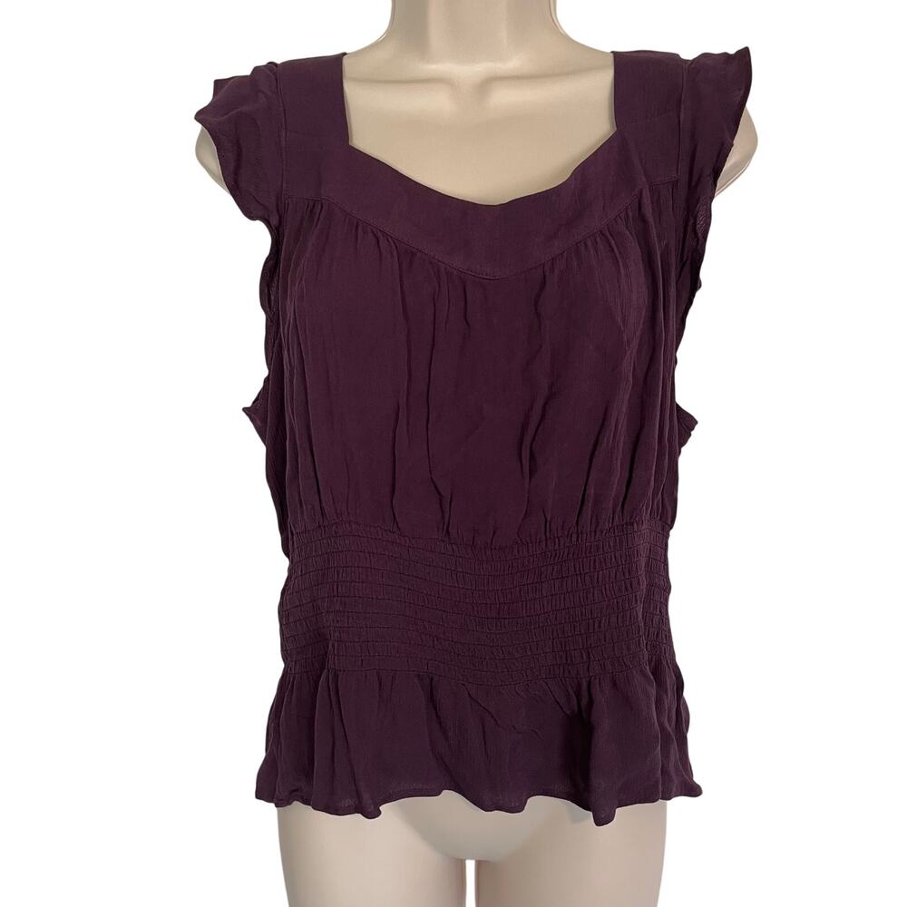 Market & Spruce Women's Sleeveless Top Size XL Purple Rayon NWT